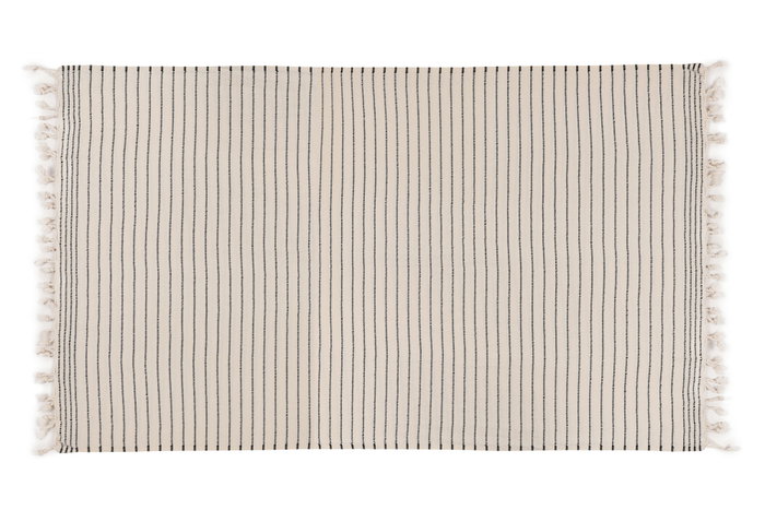 Mijölnir Capri - Toalla de playa fouta Negro y crema Mijölnir Capri - Toalla de playa fouta Negro y crema